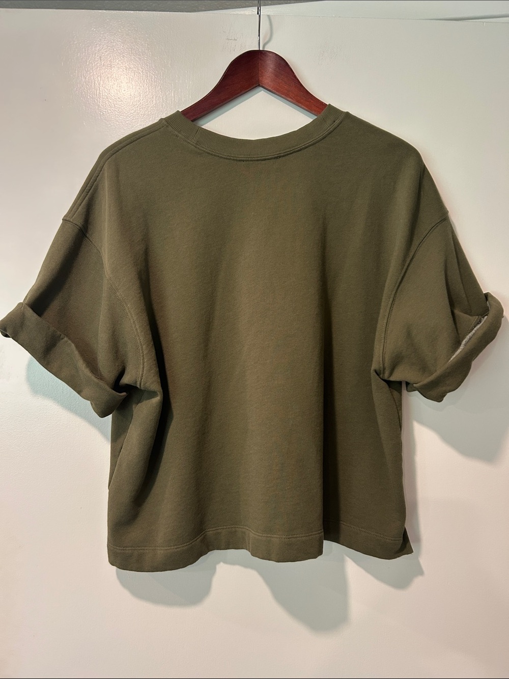 Madewell Sweatshirt Tee in Faded Ivy Green Size Large - Picture 3 of 6